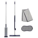 Beldray LA030186FEU7 Deep Clean 4 in 1 Floor and Surface Cleaning Set – Includes Flat Mop with Built-In Wringing System, Dual-Sided Cleaning Pad for Scrubbing & Polishing and 2 Microfibre Cloths