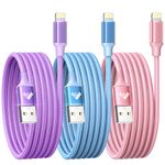 Aioneus iPhone Charger, 3Pack 2M iPhone Charger Cable MFi Certified USB Lightning Cable Fast iPhone Charging Cable Long Braided iPhone Cable Lead for iPhone 14 13 12 11 Pro Max XS XR 8 7 6 SE2020,iPad