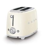 Smeg TSF01CRUK Retro Style 2 Slice Toaster - Cream