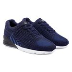 3 Inch Hidden Height Increasing Casual Blue Sports Running Laceup Shoes for Men with EVA Sole Making.- 10 UK