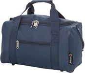 5 Cities 40x20x25 Ryanair Maximum Sized Travel Carry On Under Seat Cabin Holdall Lightweight – Take The Max on Board! with 2 Year Warranty (Navy)