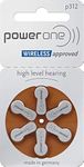 Power One Size 312 MERCURY FREE Hearing Aid Batteries (60 batteries)