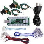 SJ@JX Arcade Game Controller USB Encoder Board Gamepad LED Microswitch Button Analog Joystick Flying Stick for Nintendo Switch PC PS3 Retropie Raspberry Pi