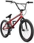 Mongoose Title Pro BMX Race Bike with 20-Inch Wheels in Red for Beginner or Returning Riders, Featuring Lightweight Tectonic T1 Aluminum Frame and Internal Cable Routing