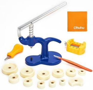 Ohuhu Professional Watch Repair Kit - Watch Press Tool Set with Case Closer, Battery Replacement & Back Cover Opener for Round Watches, Watchmaker Repair Tools with Pry Tools and Manual