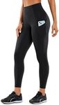 CRZ YOGA Women's Naked Feeling Leggings Squat Proof High Waist Yoga Pants Running Sports Tights With Pocket Black-R427 M(12), Black - R427, 12