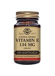 Solgar Vitamin E 134 mg (200 IU) Softgels - Pack of 250 - Helps Combat Oxidative Stress - Immune System Support - Gluten Free