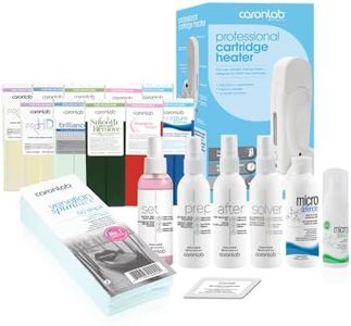 Caronlab Professional Single Cartridge Heater Starter Kit | 10 Strip Wax Cartridges | Pre & Post Essentials | Total Body Waxing | Students & Therapists