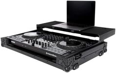 Headliner Pitch Black Flight Case Compatible with Pioneer DJ DDJ-FLX10 with Laptop Platform & Wheels