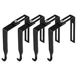 Adjustable Cubicle Hangers Over Door Mirror Hook Hanger 4PCS Metal Cubicle Hooks Universal Partition Hangers Office Cubicle Whiteboard Hanger Fit Panel 1.35 to 2.4 INCH