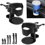 Car Cup Holder, 2 Pcs Air Vent Cup Holder for Car, Universal Car Drink Holder with Adjustable Width, Car Bottle Holder Compatible with Most Vehicles, Stable and Easy to Install