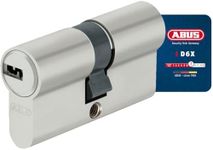 ABUS Profile Cylinder Lock D6XNP 35/35 B/SB with Keycard and 5 Keys, 483004