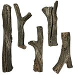 Midwest Hearth Deluxe Decorative Branch and Twig Set | Cast From Real Logs and Hand Painted in USA (Driftwood 5-Piece)