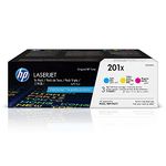 HP 201X (CF253XM) High Yield Cyan, Magenta & Yellow Original Toner, 3 Cartridges