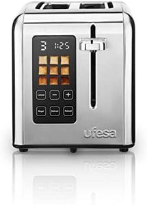 Ufesa Digital Future Tostapane 2 fette in Acciaio Inox, 950W, 9 Livelli di Tostatura per Pane e Bagel, Tostapane con Touchscreen, Tripla Funzione, Bocca Ampia