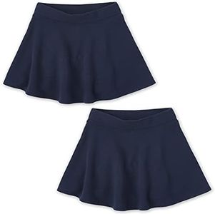 The Children's Place Girls' Uniform Active French Terry Skort (Pack of 2) Tidal XL (14)