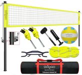 Zdgao Volleyball Net Outdoor - Professional Volleyball Set with Height Adjustable Aluminum Poles and Anti-Sag System, Boundary Line, Volleyball and Pump