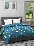 Castiqa Queen Size Micofiber Polycotton Quilt Cover / Duvet Cover / Razai Cover / Blanket Cover with Zipper 80 X 90 Inches (BlueO)