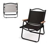 Evolluxi Beach Chair: Sturdy, Foldable, Lightweight for Camping, Picnics, Concerts, and More - Portable, Compact, and Comfortable (Black, MIDIUM)