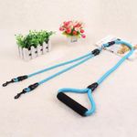 Heart Home Double Coupler Dog Leash|Double Dog Leash|Premium PP Fabric|Durable Metal Hooks|360° Swivel, No Tangle Design|PDMGL-030-145| Soft Padded Handle For Comfortable Grip |Blue