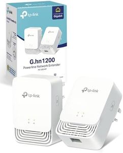 TP-Link PG1200 KIT Advanced Protocol G.hn 1200 Mbps Powerline Adapter Kit, 1+1 Gigabit Ethernet Port, Power Save, Powerline WiFi Extender, Not Works with HomePlug AV/AV2, 8K Streaming, Plug & Play