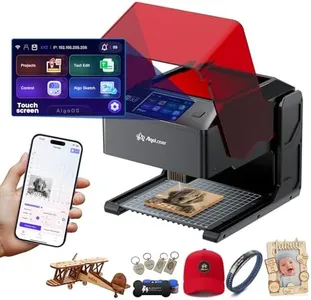AlgoLaser 10W Portable Laser Engraver Machine: Smart Laser Engraver/Cutter with 3.5" Touchscreen & 2.0 AlgoOS System - Hand Draw/Wireless Transmission/Offline - Laser Engraving for Wood,Metal,Glass