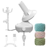 Etcokei Yarn Winder, Electric Wool Winder for Crocheting, Compact Yarn Cake Winder with Strong Tension Stepless Speed, Automatic Yarn Ball Winder Yarn Spinner Roller, Ideal Helper for Knitting Lovers