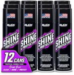 Slick Products Shine & Protectant, Long-Lasting High-Gloss Clear Coat Spray, Renew, Shine, and Protect Plastic, Vinyl, Rubber, Trim, and More (12-Pack)