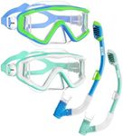Aegend Snorkeling Gear for Adults Youth Kids, Snorkel Mask with Top Dry Valve - Panoramic View Anti-Leak and Anti-Fog with Mesh Bag for Snorkeling, Scuba Diving, Freediving & Swimming