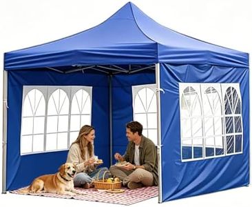 Pousbo 10x10 Pop up Canopy Tent with Netting, Lightweight, Portable, Easy Setup and Versatile for Beach (Blue, 354.33 inches × 78.74 inches)