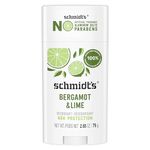 Schmidt's Natural Origin Deodorant for Women and Men Bergamot & Lime with 24 Hour Odour Protection, Certified Natural Vegan Deodorant, 75 g