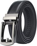 HIMI Men's Comfort Genuine Leather Ratchet Dress Belt with Automatic Click Buckle