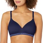 Warner's Women's Simply Perfect Super Soft Wireless Lightly Lined Comfort Bra Rm1691t T-Shirt, Navy Ink, D