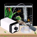 VAYINATO CT Series Air Volume Adjustable Aquarium Oxygen Air Pump with 2 Meter Air Tube and 1 Air Stone for Fish Tank (CT-201 | 1 Way)