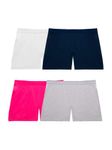 Fruit of the Loom Women's 360 Underwear, High Performance Stretch for Effortless Comfort, Available in Plus Size, Cotton Blend-Boxer Brief-4 Pack-Navy/Pink/Grey/White, 8