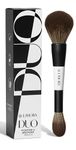 Lamora Powder + Bronzer Dual-Ended Makeup Brush - Fluffy Full Face Duo Makeup Brush for Setting Pressed, Baked, or Loose Powder Bronzer Highlighter Blush - Vegan, Cruelty-Free & Synthetic Bristles