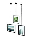 Umbra 4x4 and 4x6 Picture Frame and Wall Decor Set for Photos, Black