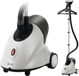 SALAV GS18-DJ Standing Garment Steamer with Roll Wheels for Easy Movement, 1.8L Water Tank for 1 Hour Continuous Steaming, Adjustable Pole for Storage, 1500 watts