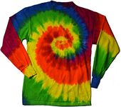 Colortone Youth & Adult Tie Dye Long Sleeve T-Shirt - Multicoloured - XXL