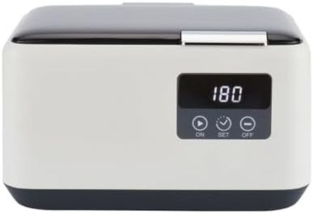 Lenoxx 50W Ultrasonic Jewellery Cleaner – 4800Hz High-Frequency Technology, 600ml Tank Capacity, LED Display, Deep Cleaning for Jewellery, Watches, Glasses, Eyeglasses, and Small Household Items, Efficient and Easy to Use
