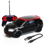 Wembley Remote Control Car Rechargeable Rc Car Toys for Kids 1:24 High Speed Racing Remote Car for Kids - Black Red