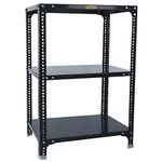 Mil-Nil Prime CRC Sheet 3 Shelf Multipurpose Slotted Angle Rack, 36 x 24 x 18 Inch (Grey) 16 Gauge Angles