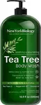 New York Biology Tea Tree Body Wash for Men and Women – Moisturizing Body Wash Helps Soothe Itchy Skin, Jock Itch, Athletes Foot, Nail Fungus, Eczema, Body Odor and Ringworm – 16 Fl oz