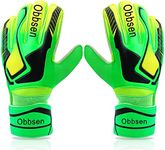 Obbsen Football Goalkeeper Gloves for Kids Youth and Adult | Goalie Gloves with Finger Protection and Super Grip | Boys Mens Goalkeeping Gloves Size 5/6/7/8/9/10