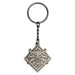 JINX The Witcher 3 White Wolf Medallion Metal Keychain