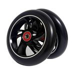 2Pcs 120mm Pro Scooter Wheels with ABEC 9 Bearings for MGP/Razor/Lucky Pro Scooters (F-Black)