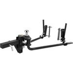 VEVOR Weight Distribution Hitch, 1,500 lbs Weight Distributing Hitches Kit with Sway Control for Trailer, 2-in Solid Steel Shank, 2-5/16 in Alloy Steel Ball, Powder Coated Load Leveling Hitch, Black