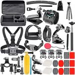 50-in-1 Action Camera Accessories Kit for GoPro Hero 9 Max 8 7 6 5 4 3 3+ 2 1, DJI OSMO Action SJ4000/5000/6000