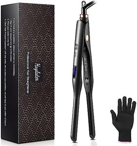 Haglater Pencil Straighteners,Mini Straighteners and Curl 2 in 1, 100-220 ° C, Dual Voltage,Straighteners for All Short Hair Types, Bangs, Male Beard