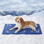 Bedsure Dog Cooling Mat Large - 90x50cm Self-Cooling Gel Pad with Scratch Resistant 300D Oxford Fabric, Foldable Dog Cool Mat for Indoor, Outdoor & Car Use, Great for Dogs Cats in Hot Summer, Blue